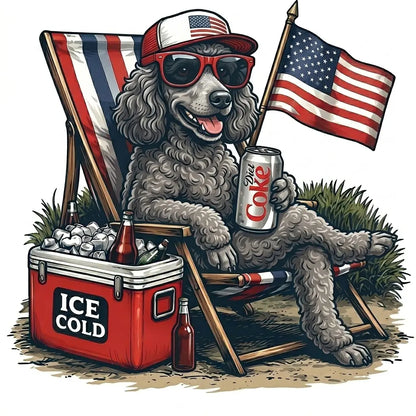Comfort Colors® Funny 4th of July Dog Shirt – Retro Labrador Diet Coke Patriotic Tee