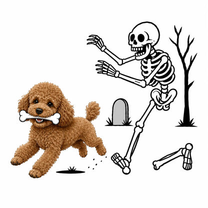 Comfort Colors 50+ Dog Breeds Halloween Skeleton Tee