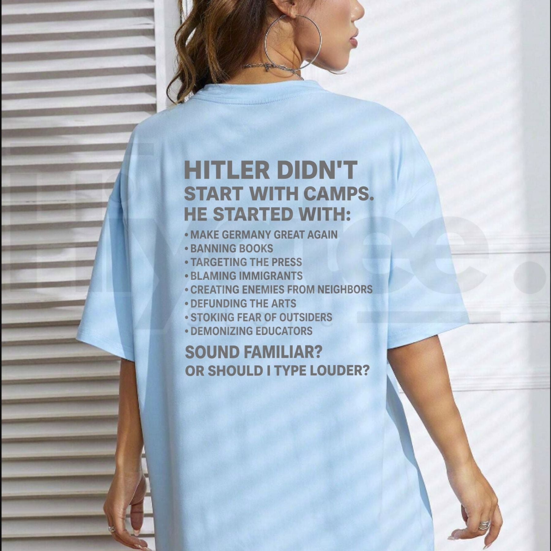 Power & Propaganda Statement Shirt – Edgy Dystopian Streetwear Tee - Hiyatee