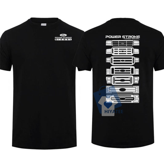 Power Stroke Evolution Shirt – 2-Sided Diesel Engine Tee for Car Enthusiasts-Hiyatee