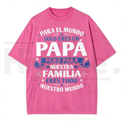Premium "Papa" Vintage Washed T-Shirt – High-Quality Father’s Day Graphic Tee - Hiyatee