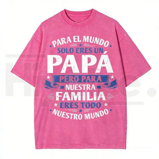 Premium "Papa" Vintage Washed T-Shirt – High-Quality Father’s Day Graphic Tee - Hiyatee