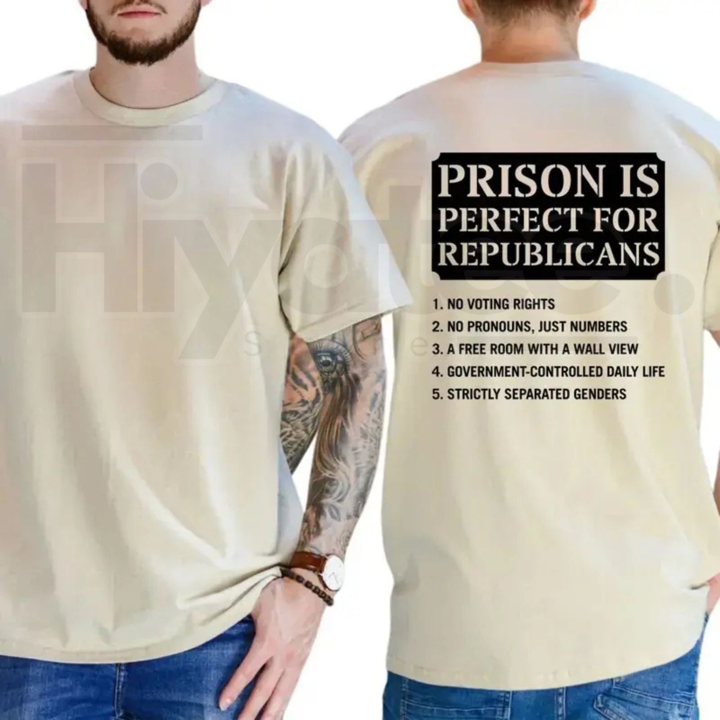 Prison Is Perfect For Republicans T-Shirt – Funny Anti-Trump 8647 Liberal Tee - Hiyatee