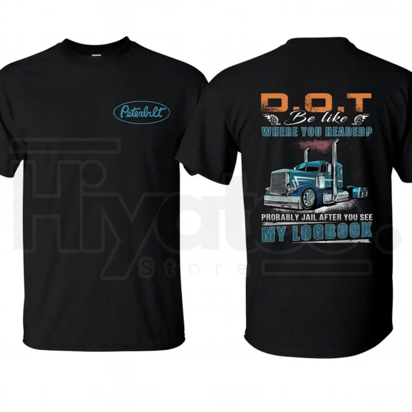 "Probably Jail" Peterbilt Trucker T-Shirt – Funny D.O.T. Logbook Joke T-Shirt - Hiyatee