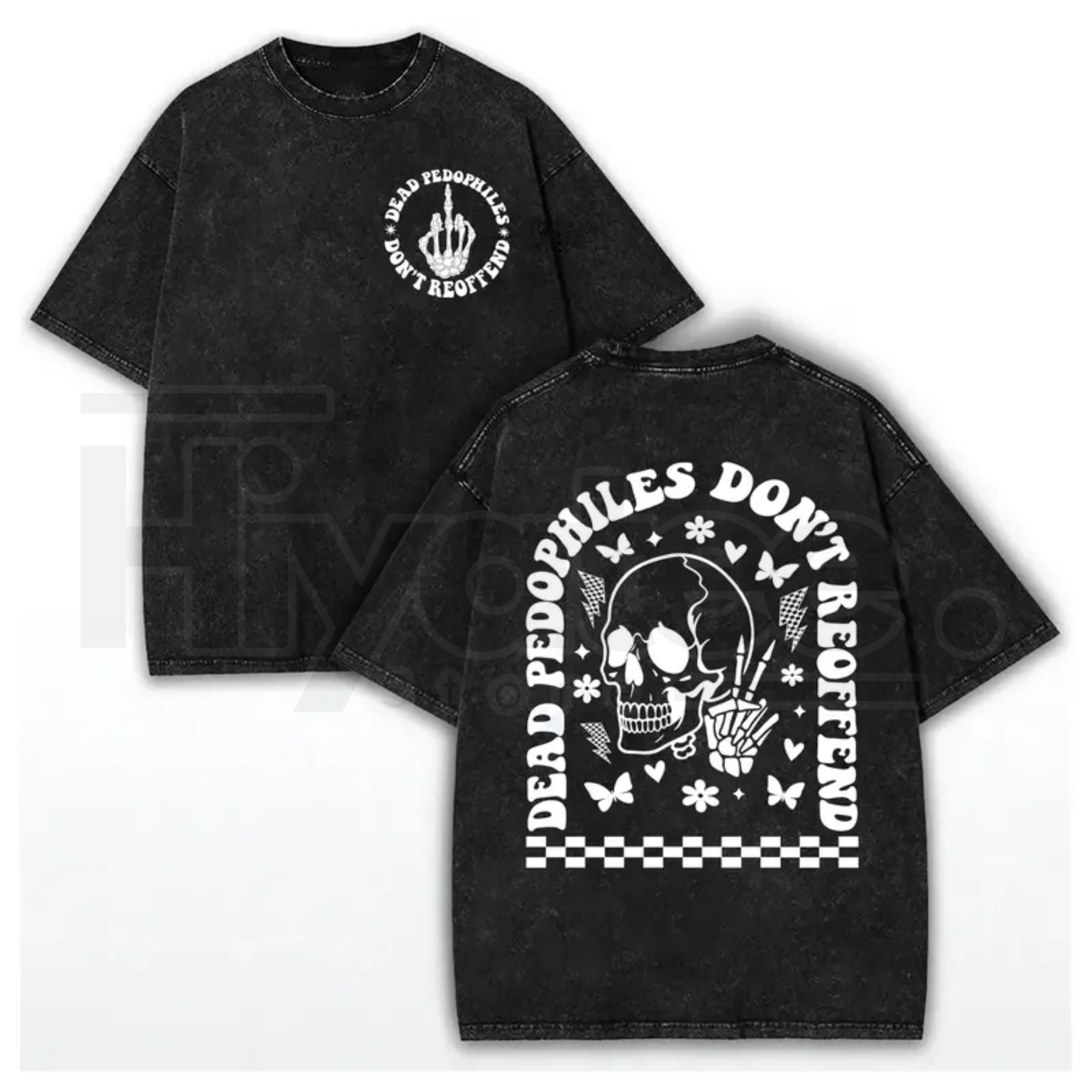 Protect Our Kids Vintage Washed T-Shirt – Bold Awareness Graphic Cotton Streetwear Tee - Hiyatee