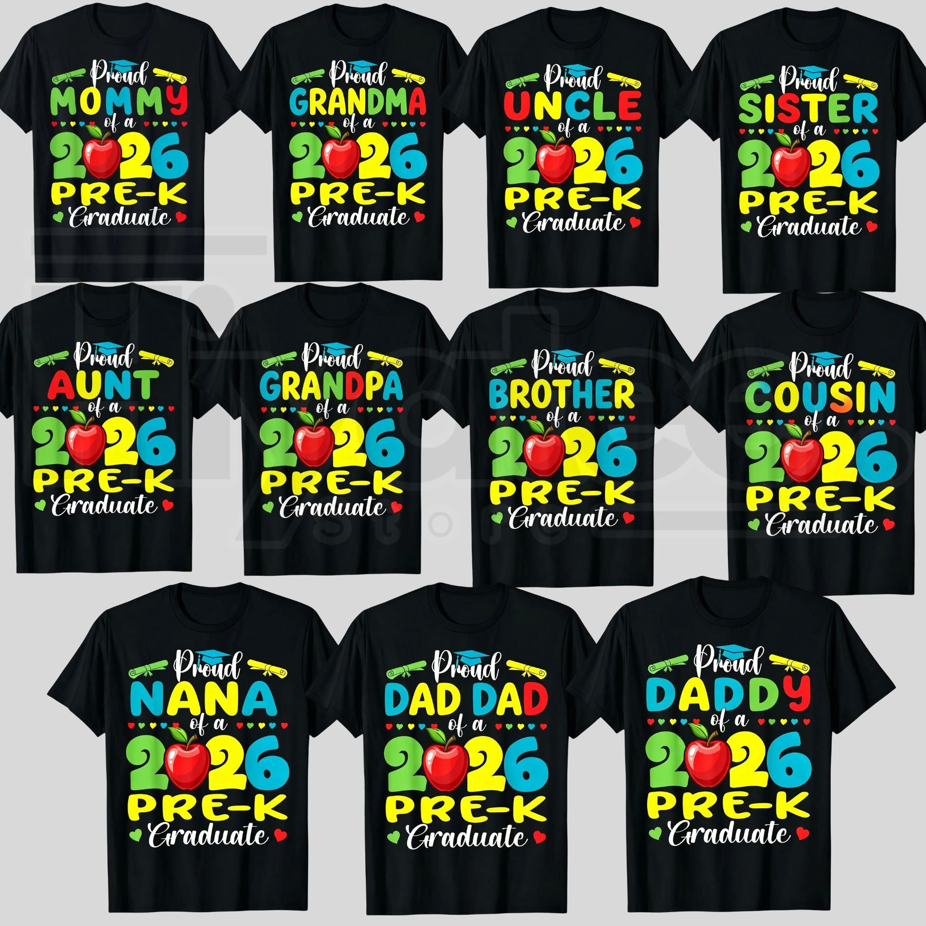 Proud Mommy of 2026 Pre-K Graduate T-Shirt – Official Pre-K Graduation Gift, Summer 2026 Mom Graphic Tee - Hiyatee