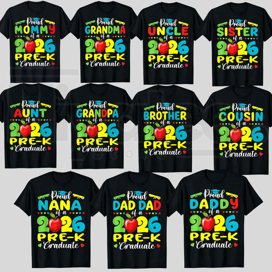 Proud Mommy of 2026 Pre-K Graduate T-Shirt – Official Pre-K Graduation Gift, Summer 2026 Mom Graphic Tee - Hiyatee