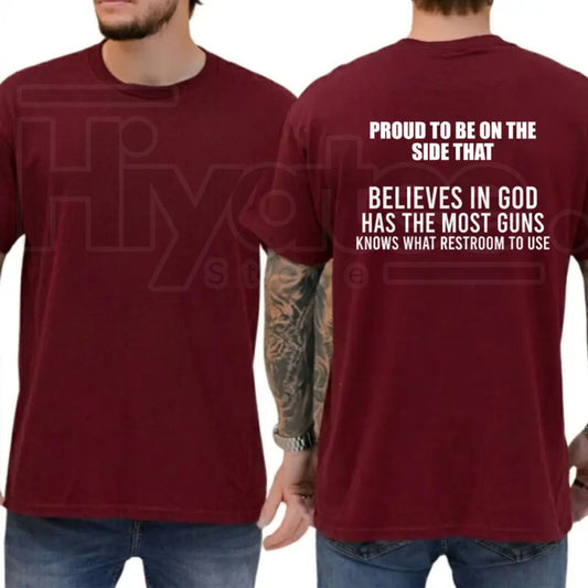 Proud To Be On The Side That T-Shirt – Funny Republican Trump Supporter Conservative Tee - Hiyatee