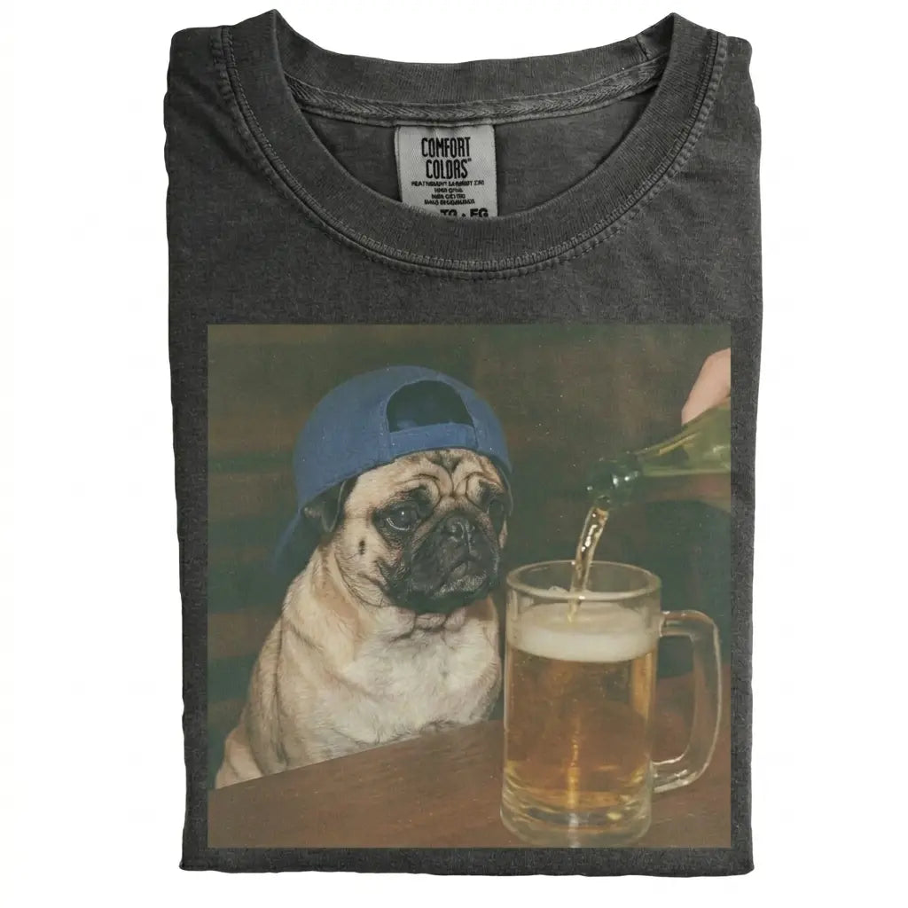 Comfort Colors 50+ Dog Breeds Available Beer Shirt – Vintage 90s Funny Edgy Dog Meme Tee, Unisex Casual Streetwear Gift