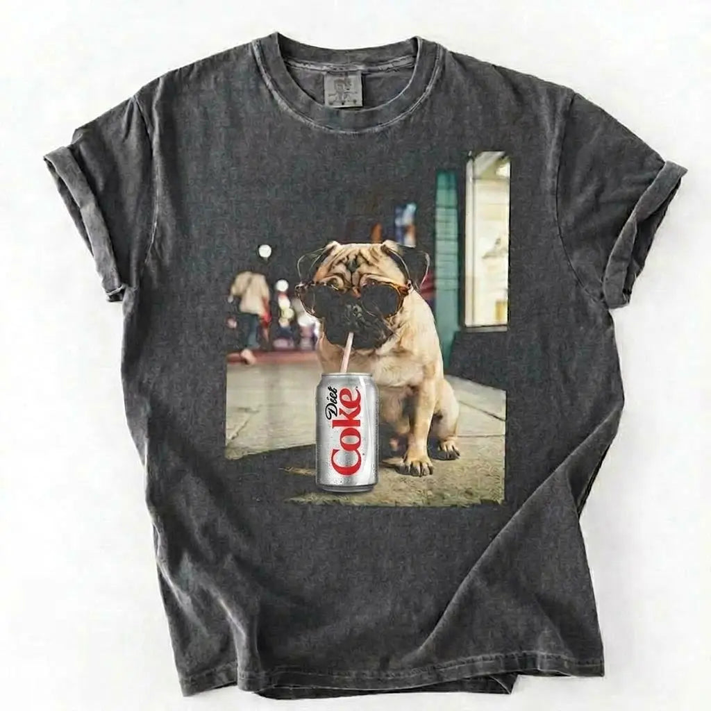 Comfort Colors Dog & Diet Coke Shirt – Funny Custom Dog Breed Tee