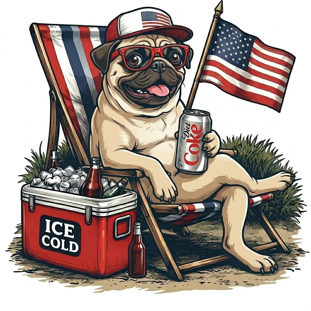 Comfort Colors® Funny 4th of July Dog Shirt – Retro Labrador Diet Coke Patriotic Tee