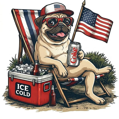 Comfort Colors® Funny 4th of July Dog Shirt – Retro Labrador Diet Coke Patriotic Tee