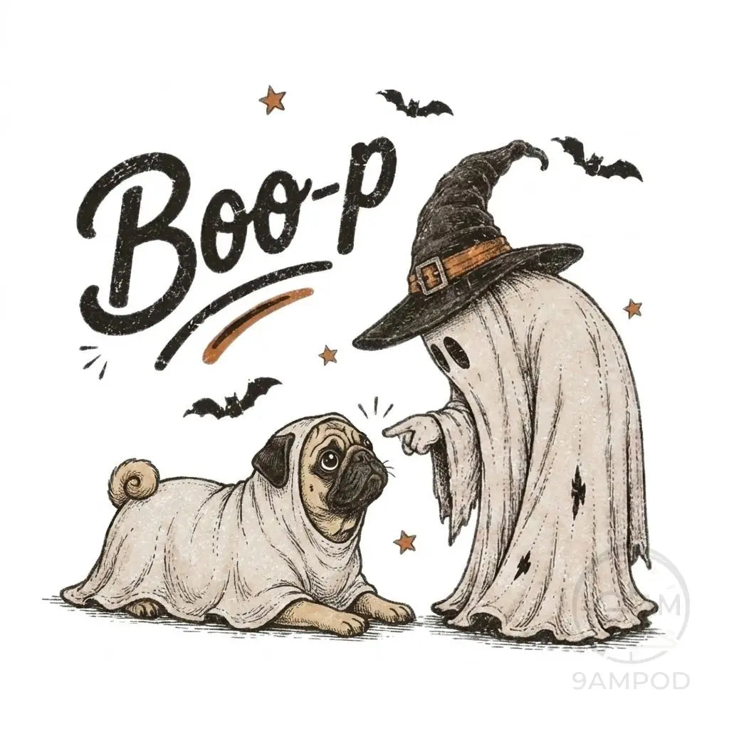Funny Halloween Dog Mom Boo-p Ghost Dog Comfort Colors Tee