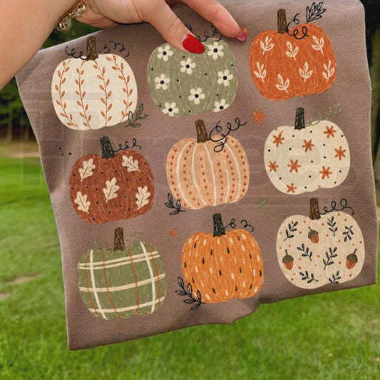 Pumpkins DTF Transfers Ready to Press Trendy Fall Direct to Film - Hiyatee