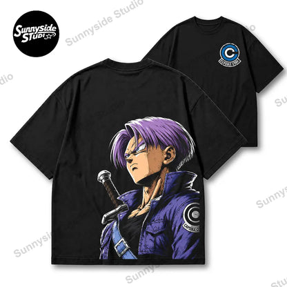 "GAZE" Series Anime 90s Graphic Tee – Retro Anime US Regular Fit Streetwear T-Shirt