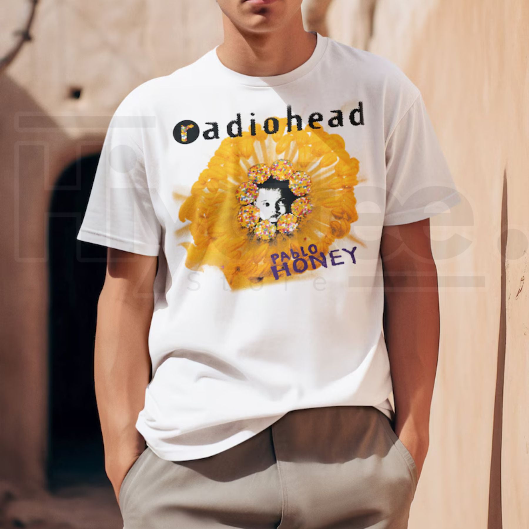 Radiohead Pablo Honey Album T-Shirt – Classic Rock Band Heavy Cotton Tee - Hiyatee