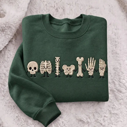 Radiology Tech Skeleton Embroidered Sweatshirt – Cute X-Ray Tech Crewneck & Rad Tech Gift - Hiyatee