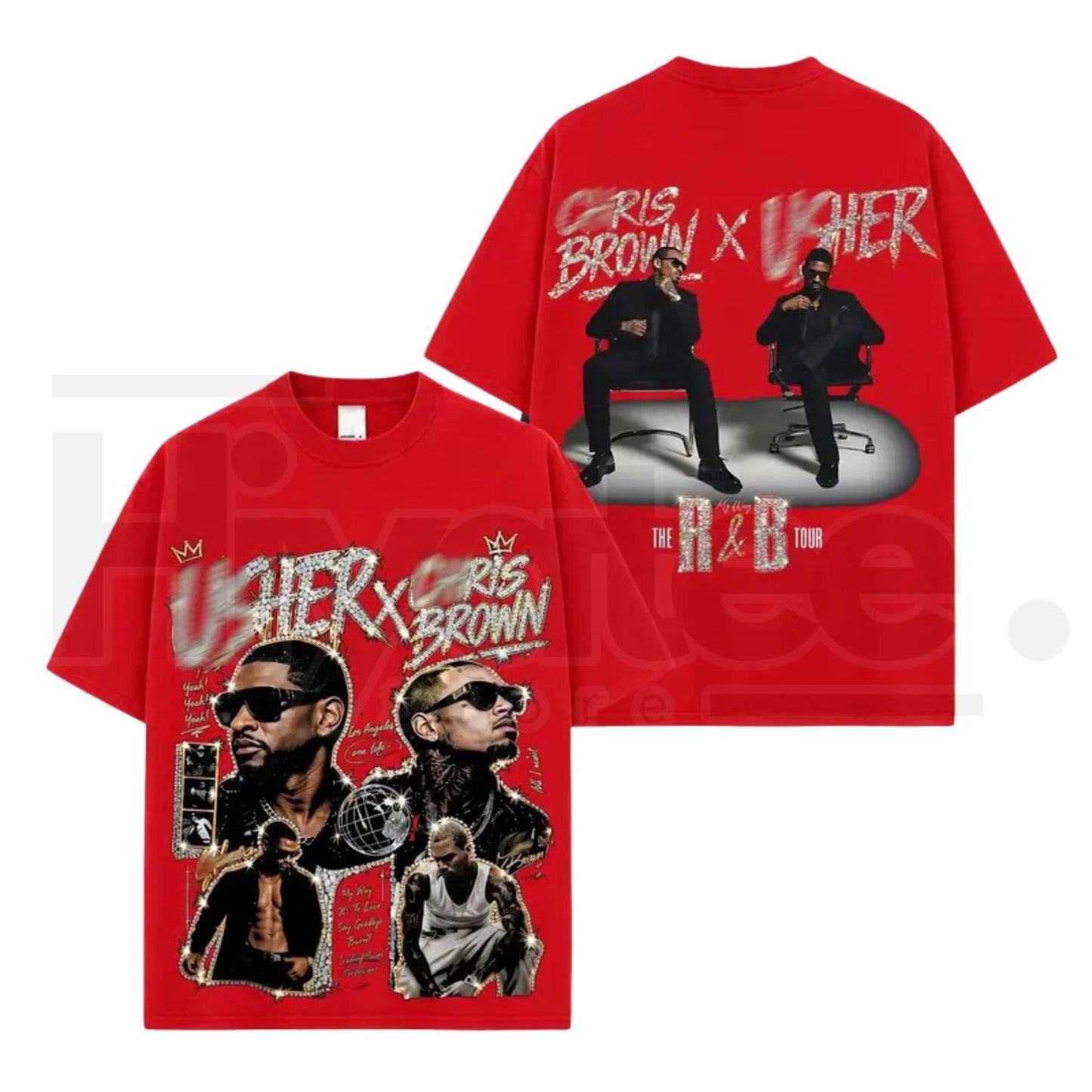Raymond & Brown Premium T-Shirt – Retro R&B Tour Graphic Shirt, Vintage Rap Style Hip Hop Streetwear - Hiyatee
