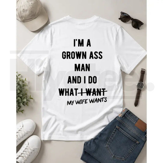 Real Man Listens To My Wife T-Shirt – Funny Husband Sarcastic Tee - Hiyatee