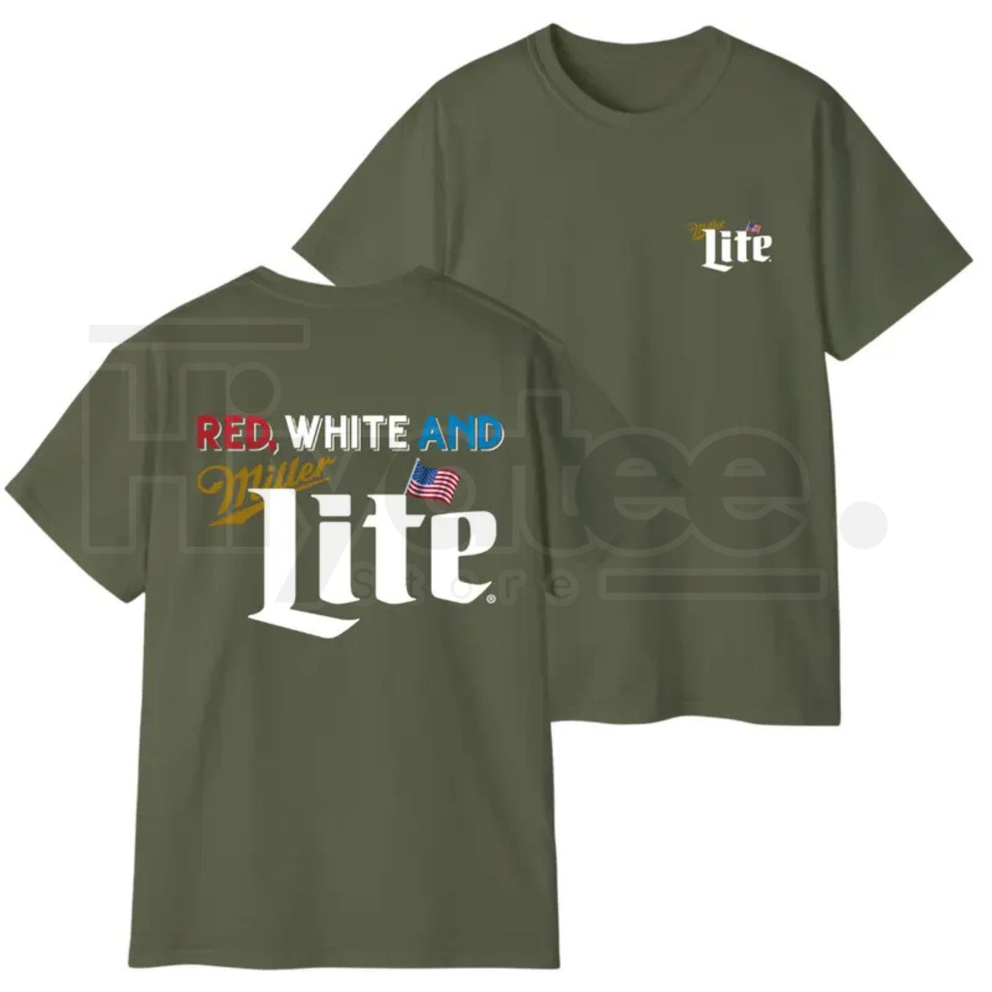 Red White And Lite T-Shirt – Colorful 4th of July America Graphic Tee - Hiyatee