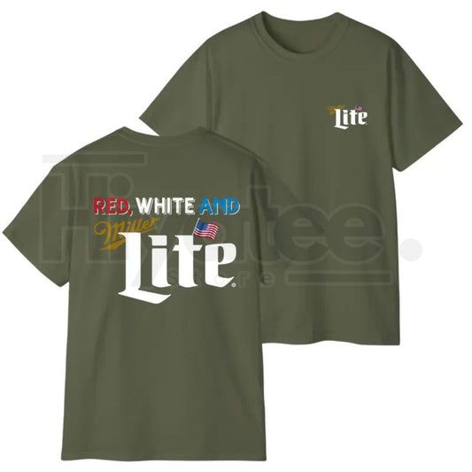 Red White And Lite T-Shirt – Colorful 4th of July America Graphic Tee - Hiyatee