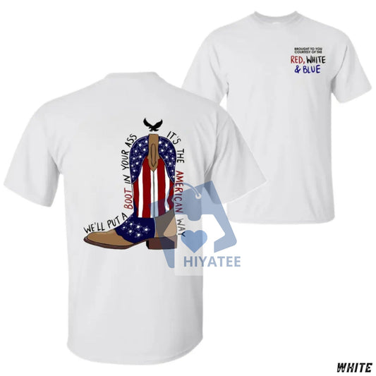 Red White Blue Anthem Tee – Patriotic Country Ride Shirt-Hiyatee