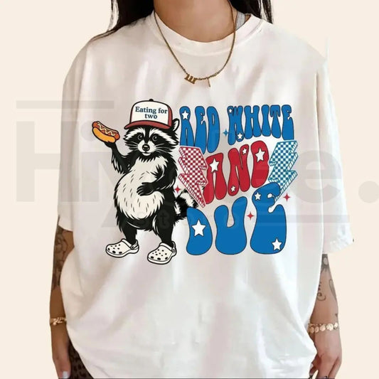 "Red White and Due" 4th of July Pregnancy – Funny American Mama Top - Hiyatee