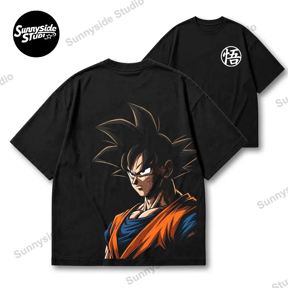 "GAZE" Series Anime 90s Graphic Tee – Retro Anime US Regular Fit Streetwear T-Shirt