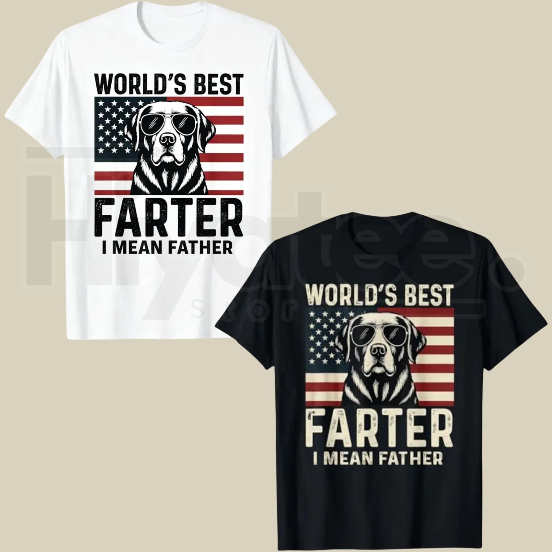 Retro Chihuahua Dad World's Best Farter T-Shirt – Funny Father's Day Dog Mom Gift - Hiyatee