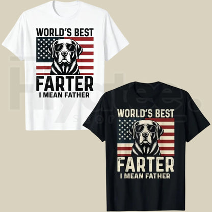 Retro Chihuahua Dad World's Best Farter T-Shirt – Funny Father's Day Dog Mom Gift - Hiyatee
