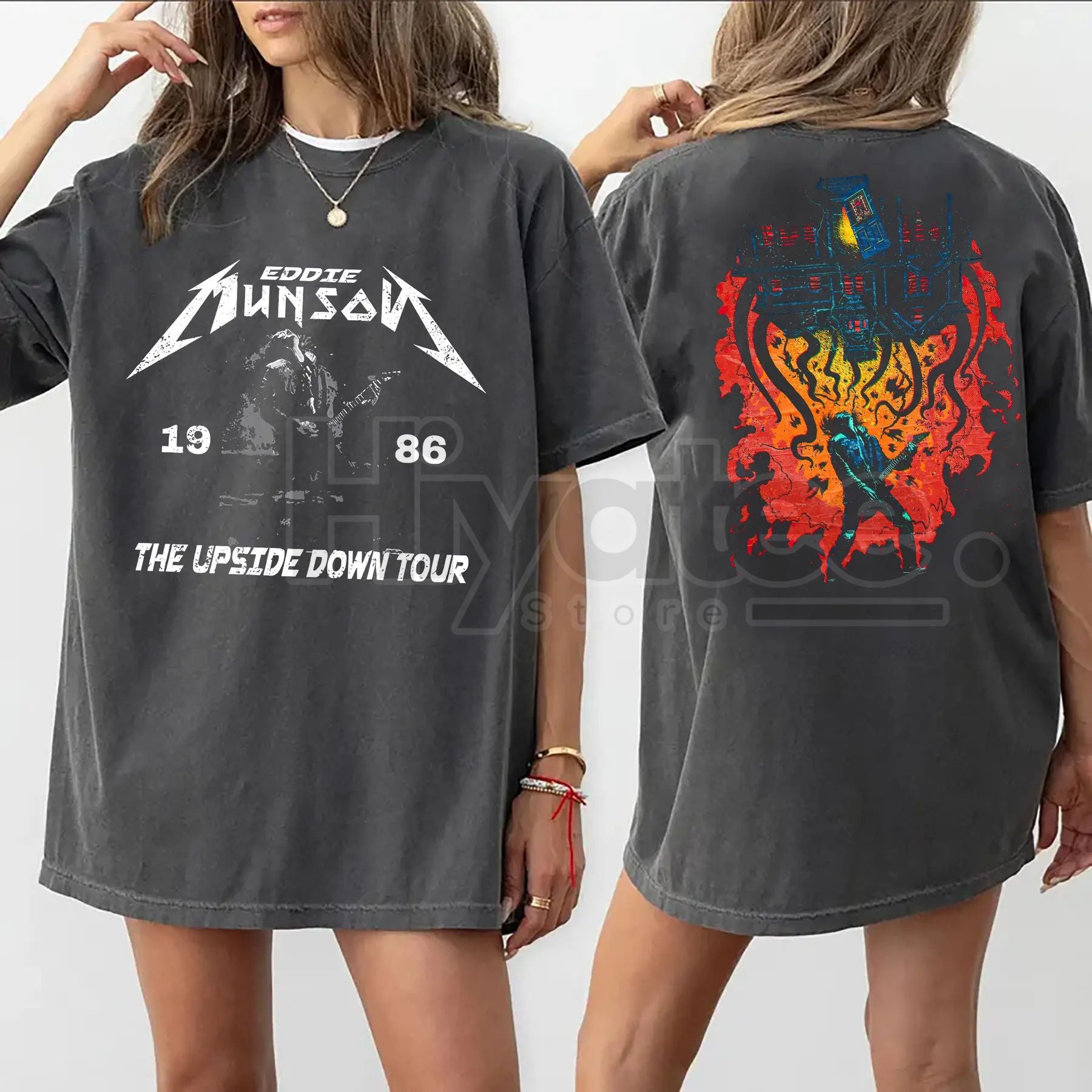 Retro Eddie Munson 2-Sided T-Shirt - Hiyatee