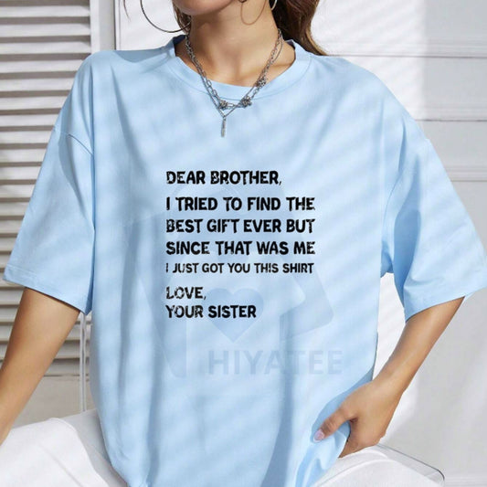 Retro Funny Gift T-Shirt For Brother – Sibling Tee Text Casual Cotton Made In USA - Hiyatee