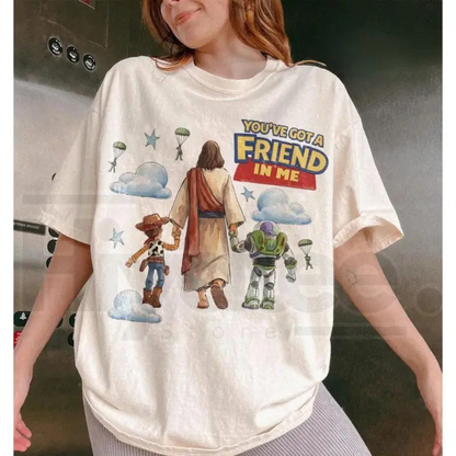 Retro Jesus You've Got A Friend In Me Christian Faith Shirt - Hiyatee