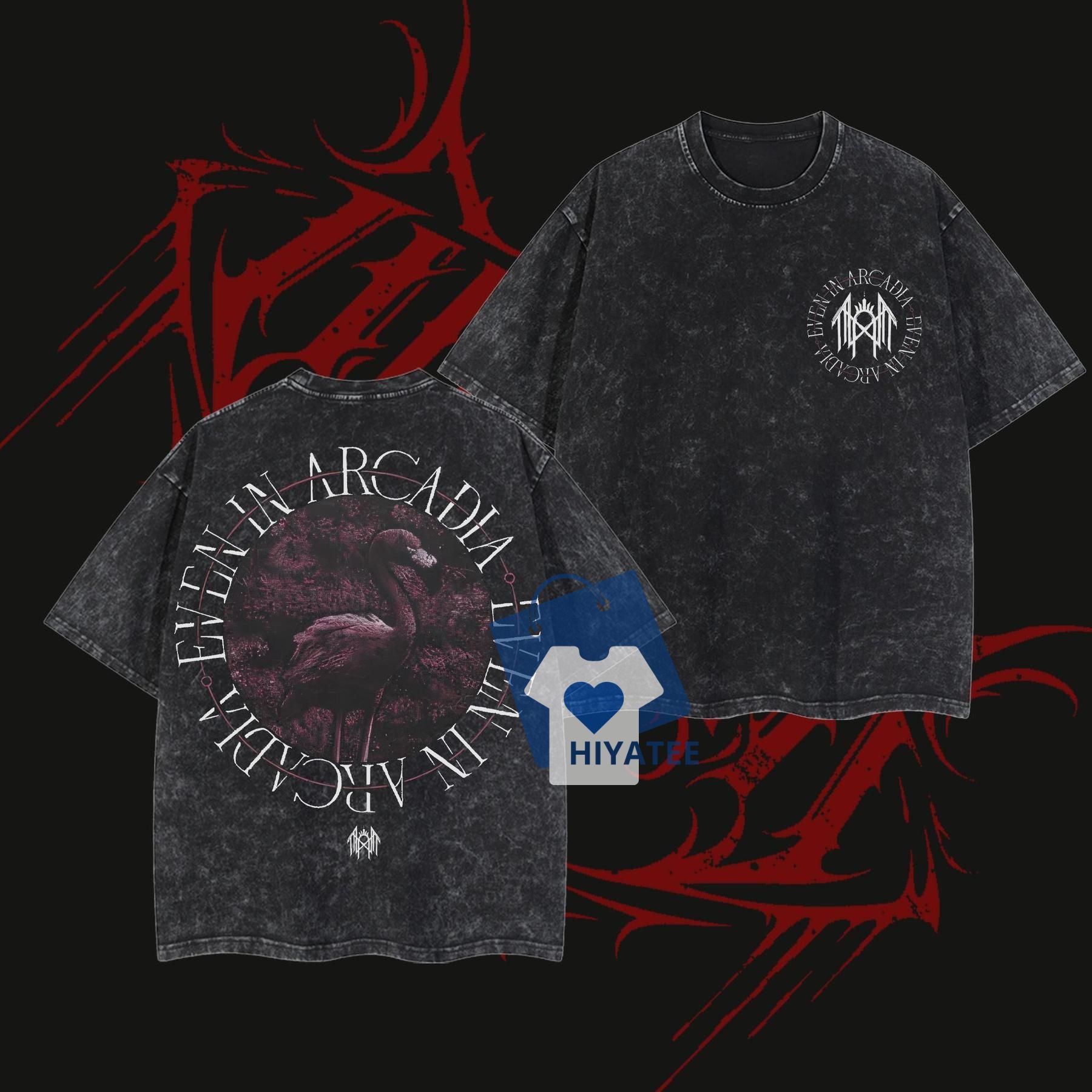 Retro Limited Sleep Token Arcadia Flamingo Heavy Metal Shirt – Oversized Rock Band Tee-Hiyatee