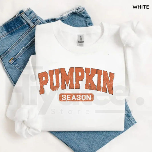 Retro Pumpkin Season Sweatshirt – Cute Fall Autumn Pullover, Vintage Thanksgiving & Halloween Outfit - Hiyatee