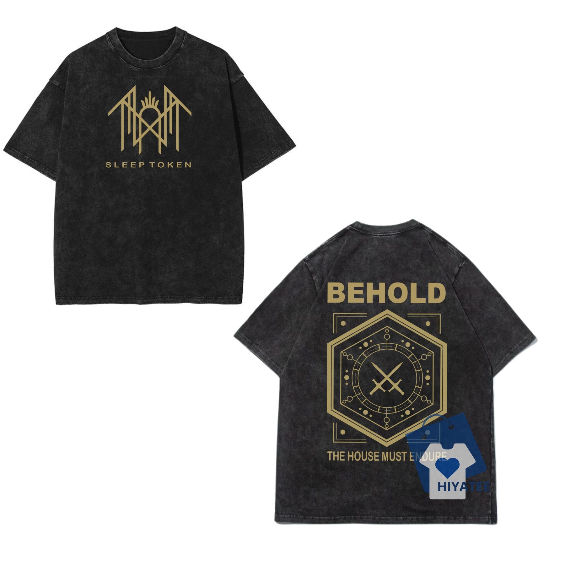 Retro Sleep Token Behold The House Must Endure Shirt – Heavyweight Oversized Rock Tee-Hiyatee