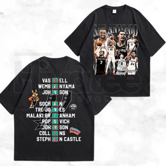 Retro Texas Basketball T-Shirt – Vintage Double-Sided Sports Fan Streetwear Tee - Hiyatee