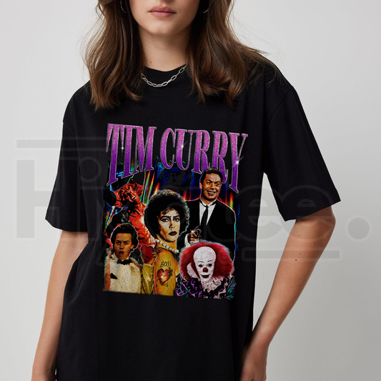 Retro Tim Curry Shirt – Vintage 90s Actor Graphic Bootleg Tee - Hiyatee