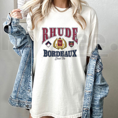 Rhude Grand Prix Bordeaux Racing T-Shirt – Black Vintage Motorsport Graphic Tee - Hiyatee