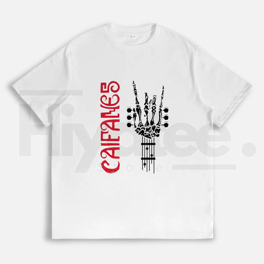 Rock The Silence Caifanes Group – Skull Print Graphic Tee - Hiyatee