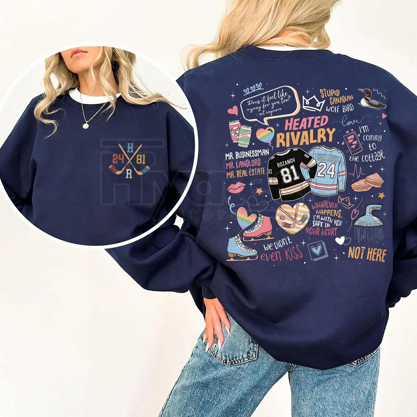 Romance Heated Rivalry Shirt: Hollanov Couple Hockey Rivals Sweatshirt - Hiyatee