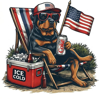 Comfort Colors® Funny 4th of July Dog Shirt – Retro Labrador Diet Coke Patriotic Tee