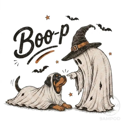 Funny Halloween Dog Mom Boo-p Ghost Dog Comfort Colors Tee