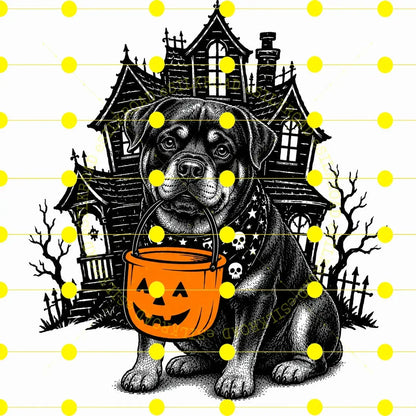 Comfort Colors 50 Dog Breeds Halloween T-Shirt Moss Pumpkin Candy Bucket Tee