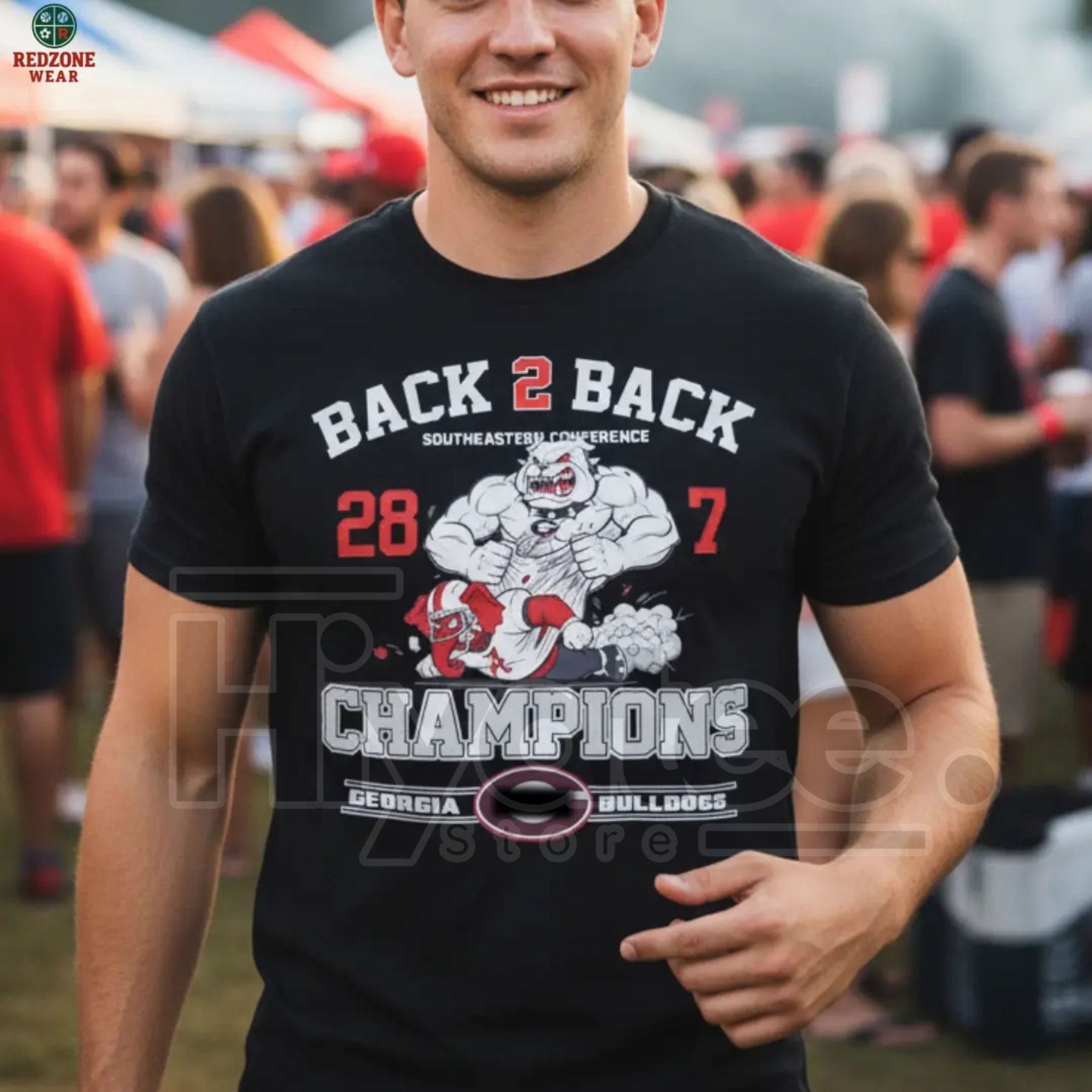 SEC Championship 2025 Go Dawgs Shirt – Bulldog Mascot vs Elephant Rivalry Football Tee - Hiyatee