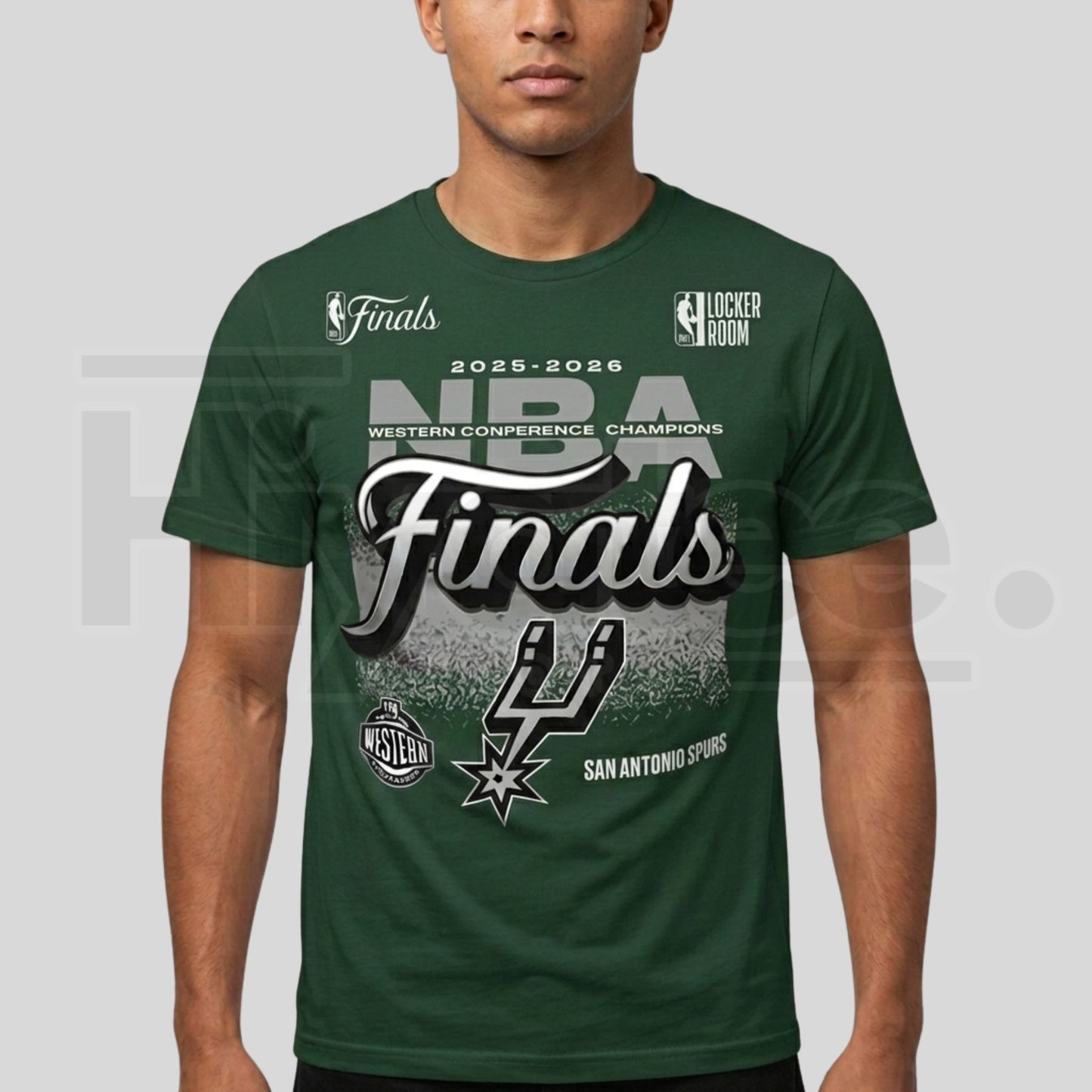 San Antonio Spurs Fanatics 2026 Western Conference Champions Locker Room T-Shirt - Hiyatee