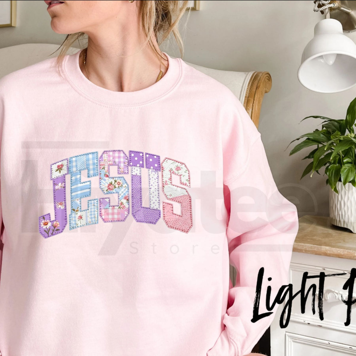 Saturday Patterned Jesus Sweatshirt, Vintage Retro Christian Faith Graphic Pullover - Hiyatee