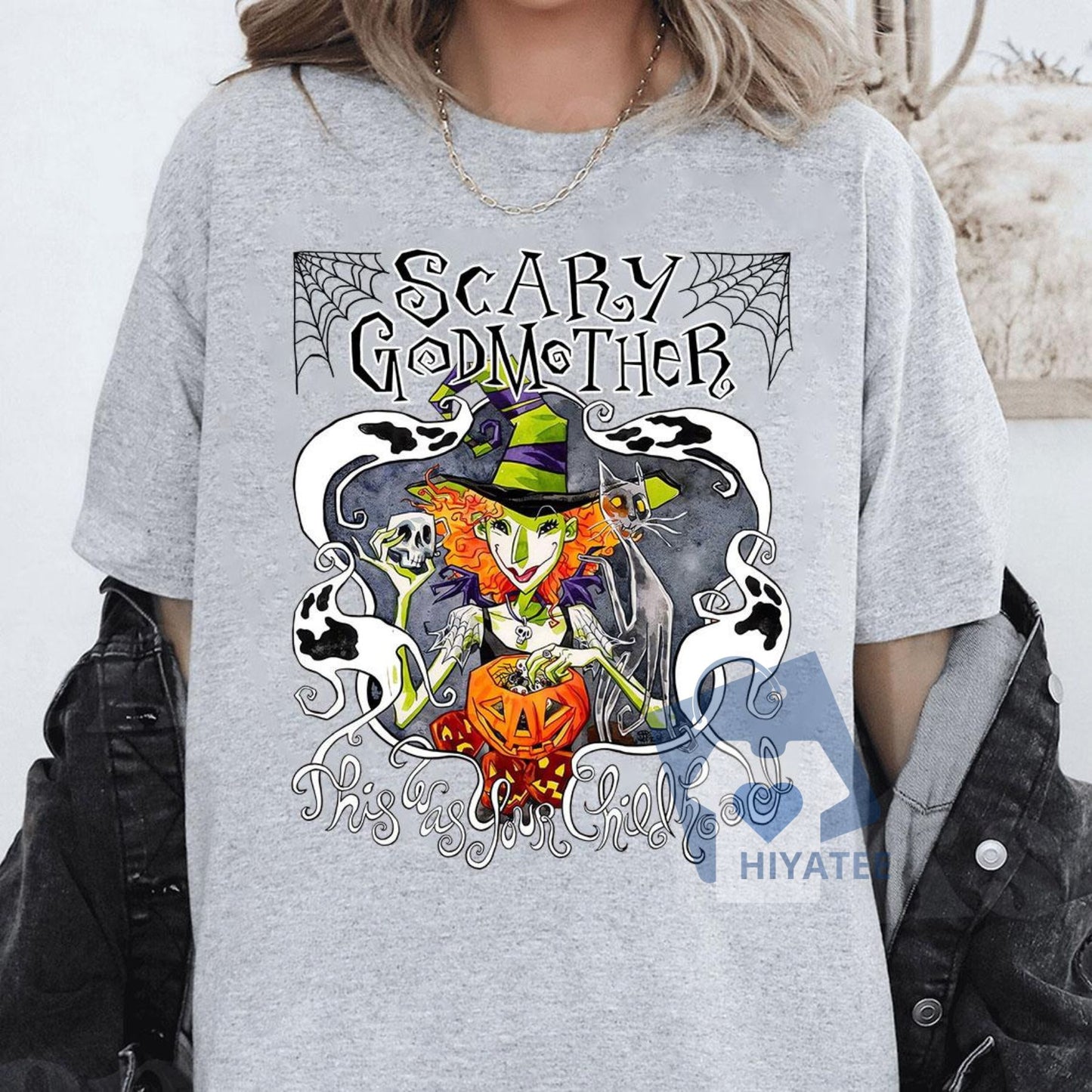 Scary Godmother Halloween Shirt – Vintage Movie-Inspired Horror Tee, Unisex Spooky Season Graphic T-Shirt-Hiyatee
