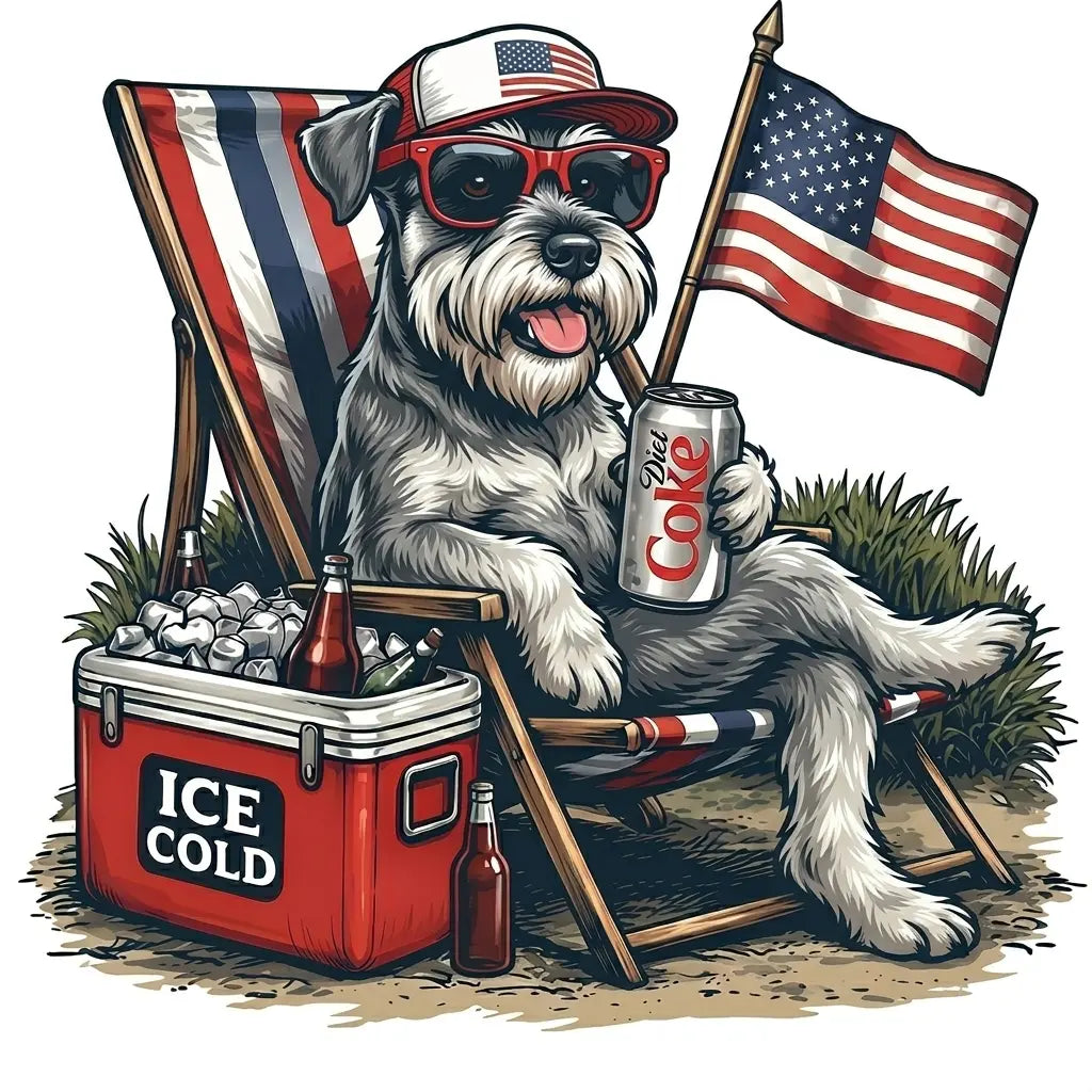 Comfort Colors® Funny 4th of July Dog Shirt – Retro Labrador Diet Coke Patriotic Tee