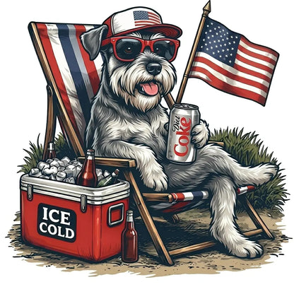 Comfort Colors® Funny 4th of July Dog Shirt – Retro Labrador Diet Coke Patriotic Tee